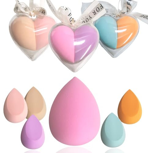 Makeup Blender Sponge Beauty Blender Set 3-Pack Hysotok Makeup Sponges for Foundation Blending Liquid Creams Powders Multi-colored Beauty Blender Sponge