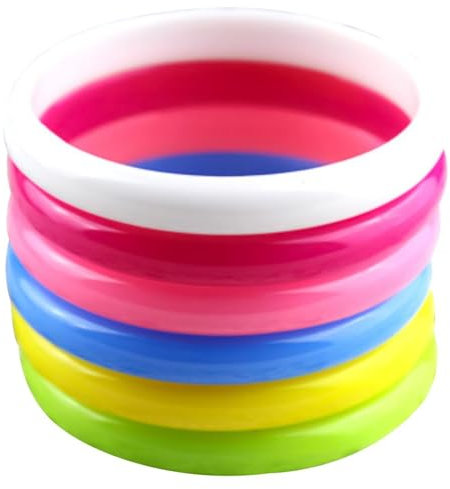 Kunststoff-Armreif, Bonbonfarben, Kunststoff-Armreif, Party-Armband, Partyzubehör für Frauen und Mädchen, 6 Farben, 6 Stück