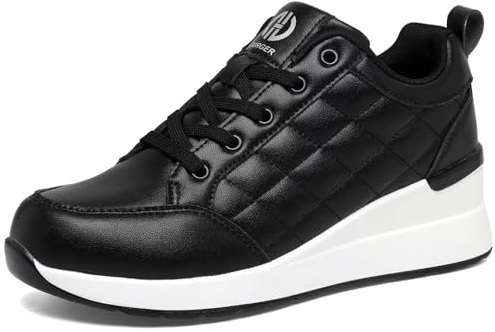 GURGER Damsneakers med kilklack storlek 35–42, svart, 37 EU