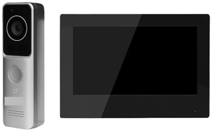 WAFOHSR Kit De Videoportero IP PoE con Monitorización Video WiFi Inteligente Y Timbre Pantalla 7 Pulgadas Audio Bidireccional