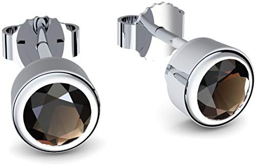 Ohrstecker Rauchquarz (***Echte Rauchquarze***) Ohrringe Rauchquarz - inkl. Luxusetui + - Silberohrstecker Silber Ohrschmuck Silberohrringe Ohrstecker brauner Stein braun FF47 SS925RAFA