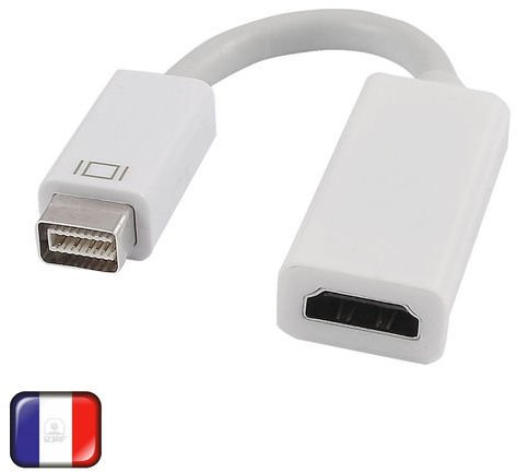Câble Adaptateur Mini DVI vers HDMI F pour MacBook Adaptateur Hdmi Mac Woosh