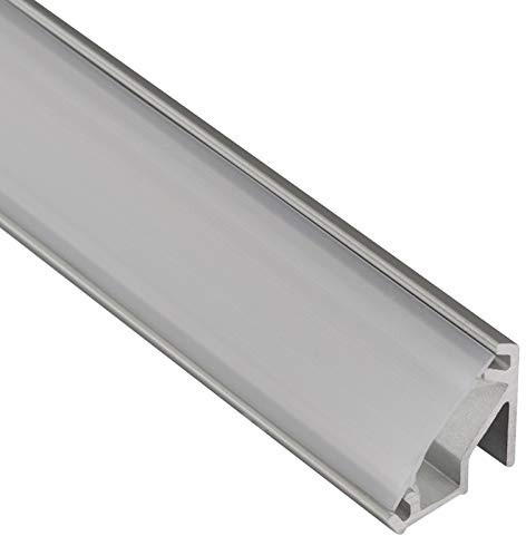 25 Stück LED Profil-99 Alu mit opaler Abdeckung 2000 x 15,7 x 15,8 mm für LED Streifen Aluminium Eckprofil Stripes von SO-TECH®