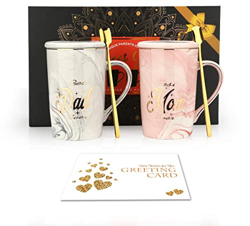 Tasses Maman et Papa - Cadeaux de Grossesse pour Les Mamans pour la première Fois - Meilleurs Cadeaux pour Les Femmes Enceintes Les Parents doivent être la fête des mères Fête des mères Noël