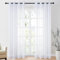 CUTEWIND Schlafzimmer Gardinen und Vorhänge 2er Set, Vorhang Wohnzimmer Modern, Gardinen mit Ösen Transparent Vorhänge Weiss Durchsichtig, Ösenvorhang Gardinen Schals 245 cm Lang, 140 cm Breit