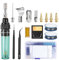 16 Pieces Butane Gas Soldering Iron Kit, Portable Welding Torch Pen Tools, Multifunctional Gas Welding Kit, Soldering Iron Head for Melting, Silver, Gold and Copper
