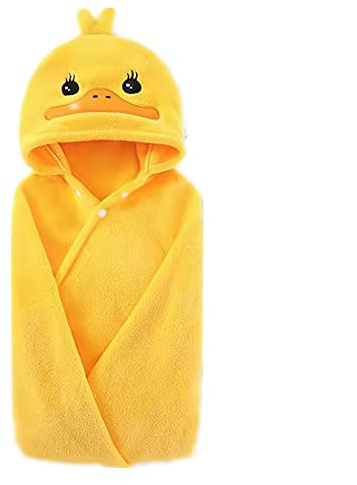 BEENIFIC Babyhandtücher mit Kapuze, weiches Kleinkind-Badetuch, Geschenke für Jungen und Mädchen (gelbe Ente)