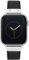 Anne Klein Correa de cuero de repuesto para Apple iWatch, segura, ajustable, se adapta a la mayoría de muñecas, Negro/plateado, 38/40/41mm