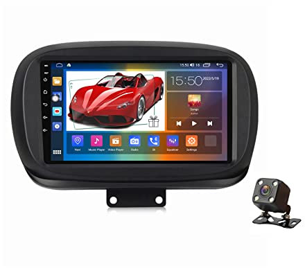 DLYAXFG Android 11.0 Autoradio 2 DIN Stereo per Fiat 500X 2014-2020 Car Tablet Android 9 Pollici Schermo MP5 Lettore Multimediale Receiver GPS Traker con 4G WiFi DSP SWC Carplay,M300s