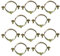 AERZETIX - C60436 - Juego de 10 abrazaderas soportes simples de fijación Ø40mm - montaje en pared de tubo cobre sujeción de tornillo fontanería calefacción sanitario - en acero