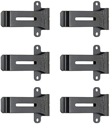 VBESTLIFE Radio Belt Clip Clamp, 6 Pack Radio Hook Bracket Compatible with Kenwood TK 208 TK 308 and Baofeng BF 888S Two Way Radio Accessories