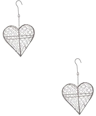 LABRIMP 2 Stücke Decor Fenster Pflanzen Aufhänger Eisen Draht Kranz Hängen Pflanzer Outdoor Hängen Für Home