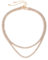 Epinki Kette Männer Anhänger Set, Herrenkette Doppelschichten mit Zirkonia, Edelstahl Tenniskette Rose Gold, 47CM