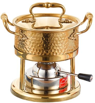 OYWEHECE Kleiner Hot Pot Heißer Topf Aufblasbarer Gasherd, Buffet-Server und Wärmer-Set, tragbarer Edelstahl-Ofen für Parteien Restaurant Camping,B