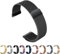 ZLZKJS Edelstahl Mesh Uhrenarmband, 14mm 16mm 18mm 20mm 22mm 24mm Magnetverschluss Smartwatch Schnellverschluss Metall Ersatz Armband für Damen Herren Watch Uhren Ersatzband (Schwarz, 22mm)