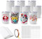 Sublimation Blank Tumbler, 10 Pack, 12 oz Wide Mouth Stainless Steel Water Bottle, with Lid and Straw, Shrink Wrap, Individually Boxed, Blank White, Adhesive Tape
