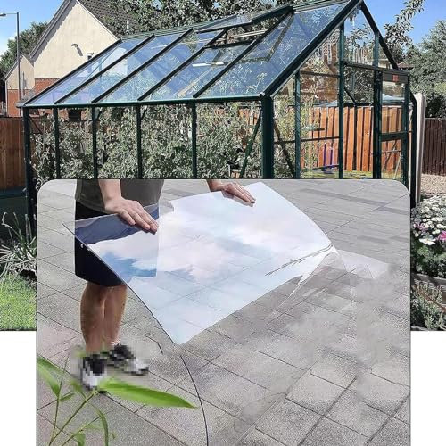 Transparente Polycarbonat-Dachbahnen, für den Außenbereich, Vorzelt, Unterstand mit UV-Schutz, regenfeste Dachabdeckung für Gewächshaus, Schuppen, Überdachung, leicht zu schneiden, 0,8 x 7 m