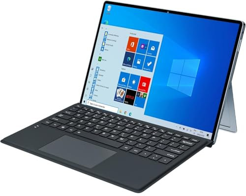 Ekonavi Ordenador Portatil 2 en 1, Core I7-8550U CPU 16GB RAM 512GB ROM PC Portatil,12.6 Pulgadas 2160 x 1440 IPS Pantalla táctil, Tabletas con Teclado WiFi Type-C Bluetooth Laptop