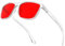 Bloomoak-99% Blaulicht-blockierende Brille-Gaming-Brille-blendfrei-Anti-Ermüdung-geeignet für Bildschirme, Fernseher (True Dark Red–100 %–Schlaf-Meister–Transparenter Rahmen, Rot - Sleep Night)