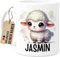 Tassenliebling® Schaf Tasse personalisiert - Kindertasse mit Namen - Tiere Geschenke - Tasse mit Namen Kind - Personalisierte Geschenke Kinder - Kinderbecher aus Keramik 330ml