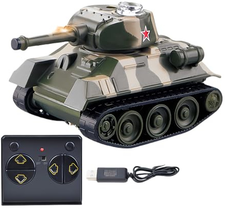 Radiostyrd Tank Fjärrstyrd Realistisk Interaktiv | Förskole stridsvagnsleksaker STEM-Lärande Aktiviteter För Barn Flickor Utomhus Vardagsrum Sovrum TrädFamiljespelkvällar