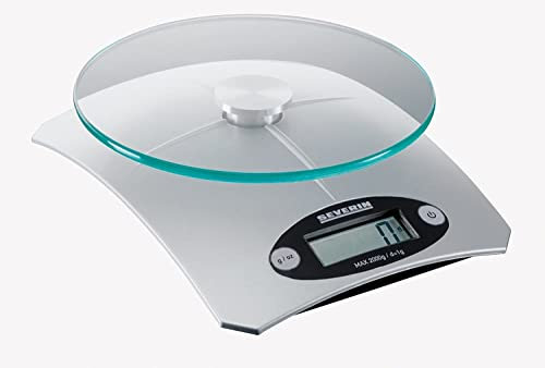 SEVERIN Elektronische Küchenwaage, 1 g Feineinteilung, Max. 5 kg, Tara-Funktion, Silber