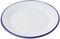 Ibili Plato Llano ESMALTADO 28 CMS, Stainless Steel, Blanco y Azul, 28 x 28 x 2.5 cm