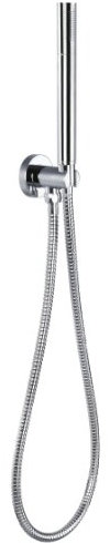 Avenarius Brausegarnitur mit Stab-Handbrause/ Duschkopf mit integriertem Brause-Anschluß Halter und Metall-Brauseschlauch