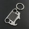 Jeep Grill Porte-clés en acier inoxydable 304 pour Jeep Wrangler CJ. With Bottle Opener