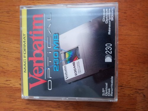Verbatim 90545 Magneto Optical (MO) Cartucho de cinta de datos regrabable de 3.5 pulgadas 230MB 512B/S