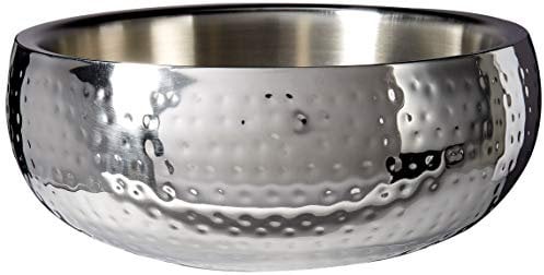Elegance Hammered Salad Bowl – Double Wall Insulated Serving Bowl (11.5” Dia)