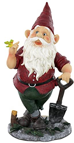 Design Toscano Birdy und Spader, der Gartenzwerg