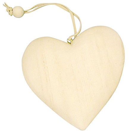 Rayher Holz Anhänger Herz, FSC Mix Credit, 10cm ø, 62223000
