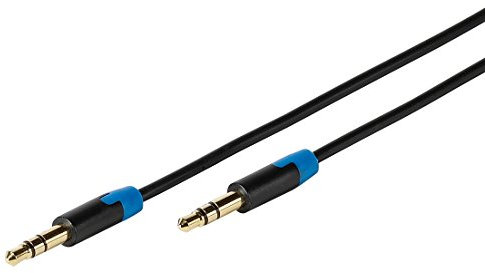 Vivanco Stereo Klinkenkabel (Aux Kabel, Audio Kabel 3,5 mm Stecker auf 3,5 mm Stecker extra schlank, schmal, dünn für Smartphone, Tablet)