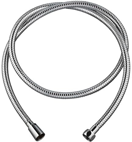 Wirquin 60720798 Flexible de douche 1m50 Métal Ultra Power Twist en inox chromé à double agrafage, chromé