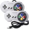 miadore 2X USB Controller für SNES NES Spiele, klassischer Retro USB Gamepad Joystick für Windows PC MAC und Raspberry Pi System