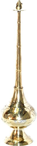 Holy Land Market Brass Holy Water Sprinkler for Catholic Church/Home use (7.5 Inches)