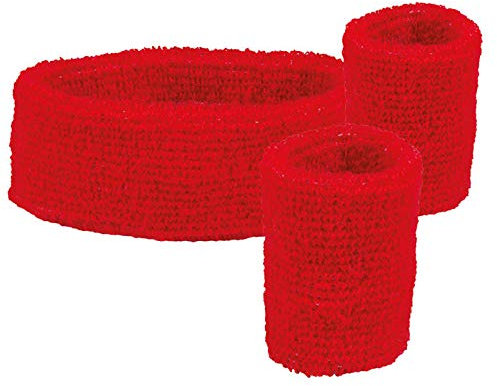 PARTY DISCOUNT Stirnband und Schweißband, rot