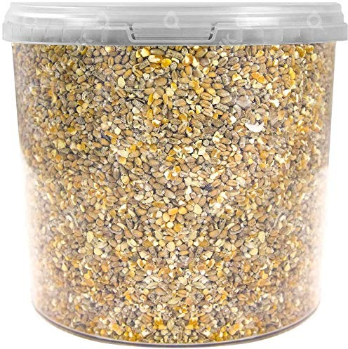 SQUAWK Chicken Corn Extra | Premium Grade Poultry Feed | Nutritious Oyster Shell, Layers Pellets, Fibre Wheat & Split Maize | High Energy, Protein-Rich Food Mix | Perfect Year-Round Seed (10L Tub)