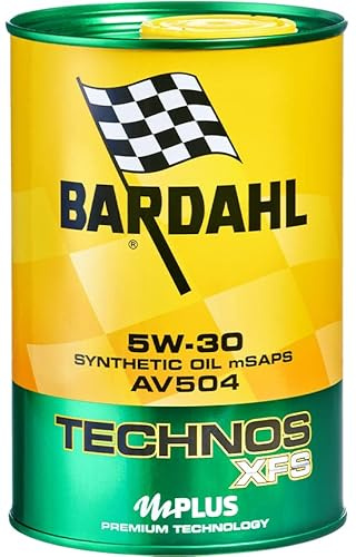 Bardahl - Olio Motore per Auto, Technos XFS AV504 5W30, di Ultima Generazione, Permette di Ottenere Alta Efficienza Energetica da Prestazioni Elevate e Basse Emissioni, 5 Litri