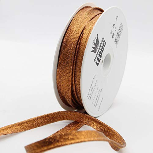 LEDUC 20 Meter Paspeln 13 Farben Metall Lurex 10 mm (8+2) (9564 Kupfer)