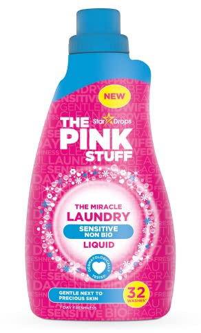 8er Pack - Stardrops Pink Stuff Waschmittel Sensitive Non-Bio, 32 Wäschen - 960ml