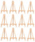 12Pcs Wooden Mini Easels, Small Tabletop Art Display Painting Easel, Desktop Holder Stand for Displaying Canvas Paintings,Drawing, Weddings, Kids Arts & Crafts