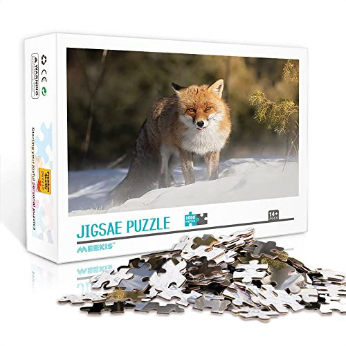 1000 Teile Puzzle für Erwachsene Fuchs Holzpuzzle Puzzle Familienspiel DIY Geschenk 75x50cm 1000 Teile Intelligenz-Herausforderungspuzzle für Erwachsene und Kinder