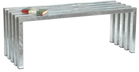 DanDiBo Gartenbank Metall Verzinkt Massiv Wetterfest 120 cm Sitzbank Modern 96393 Parkbank Garten Bank Eisen