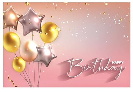 Handarbeit - Lieblingsladen 1 Premium Geburtstagskarte Happy Birthday 18x12cm mit weißem Umschlag, Karte zum Geburtstag Glückwunschkarte Pink Luftballon Alles Gute Happy-Birthday-Karten