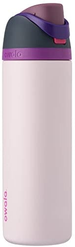 Owala FreeSip Isolierte Edelstahl Trinkflasche mit Strohhalm, 710 ml – BPA-frei, optimal für Sport, Fitness, Outdoor und Reisen, Dreamy Field