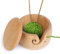 Large Yarn Bowl, Yeelua Wooden Yarn Bowl with Removable Lid, Handmade Knitting Wool Holder, Yarn Storage Bowl, Knitting Accessories(Rounded, Wood)