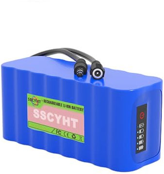 SSCYHT 12 Volts Lithium-ion Battery Pack Rechargeable Li-ion Battery DC 12V 3000mAh-36000mAh Replacement Backup Battery for 12V Electric Devices,12V 24000mAh 2