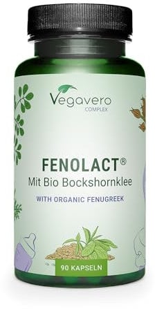 FenoLact® für Stillende | Mit Bio Bockshornklee & Organic Moringa | Quatrefolic® Folsäure, Vitamin D3, B12 und Eisen | Vegan & Ohne Zusätze | 90 Kapseln | Deutsche Produktion von Vegavero®